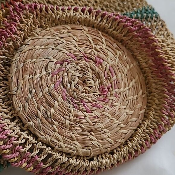 WOVEN HEMP FISHERMAN'S TASSEL PACKABLE TRAVEL HOBO SLOUCH BAG PURSE - Picture 9 of 9